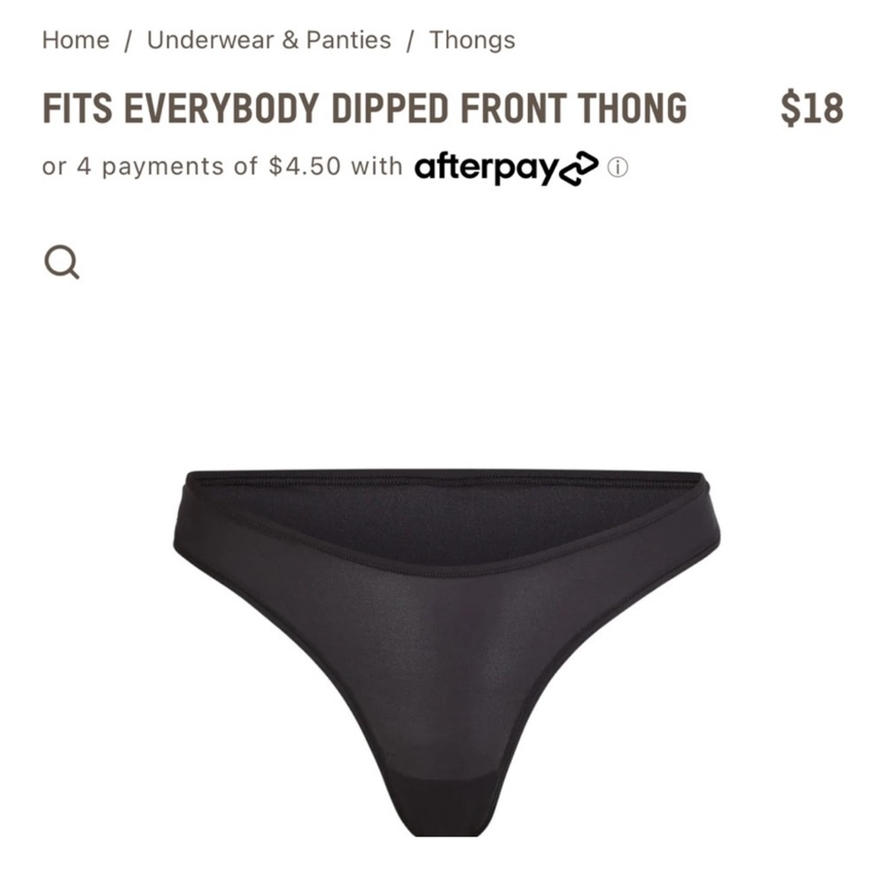 SKIMS Fits Everybody Dipped Front Thong - NWT